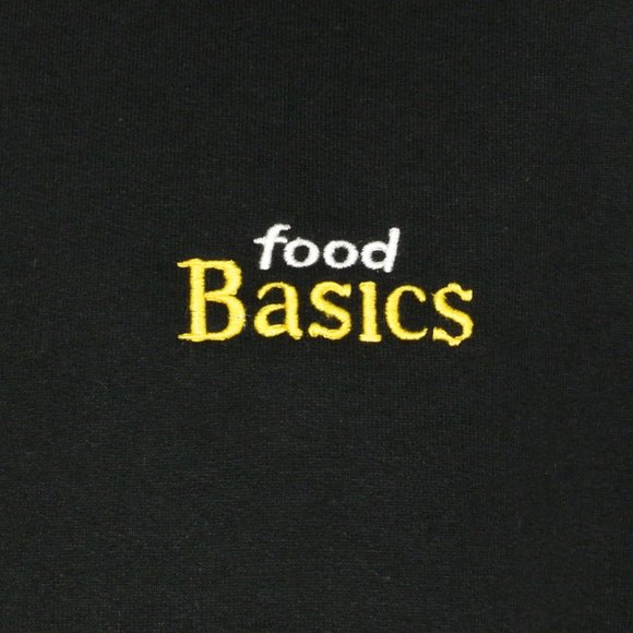 FOOD BASICS Grocery Store Employee Uniform Black Sweatshirt Shirt Size L Large - Picture 4 of 11